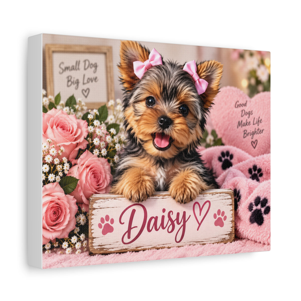 Custom pet portrait canvas wall art, view 4