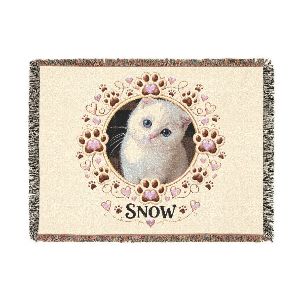 Custom woven photo blanket, view 5