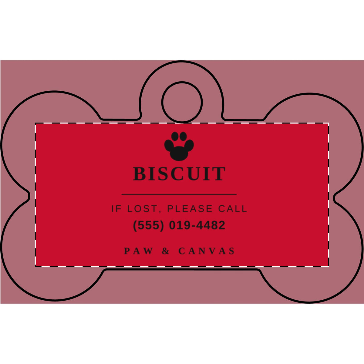 Custom engraved pet ID tag, view 6