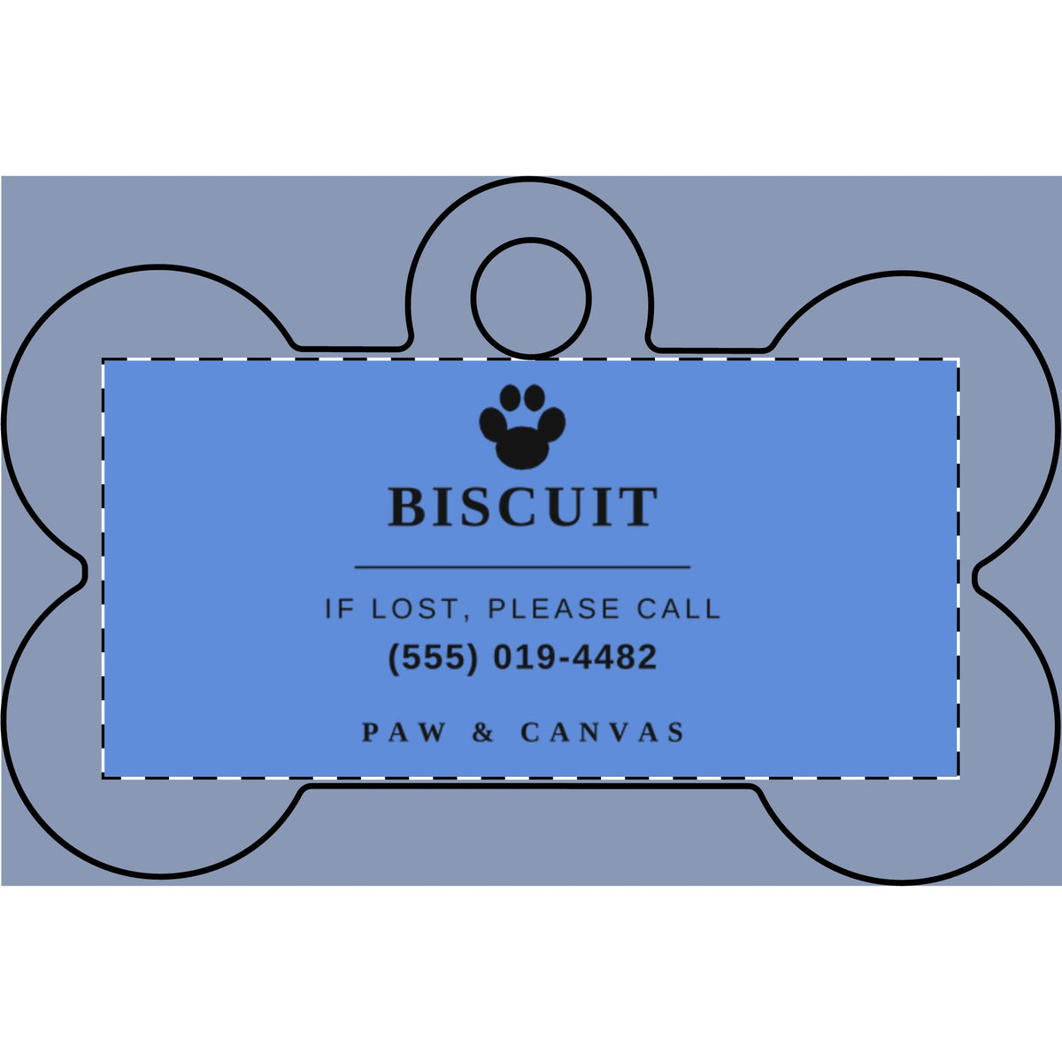 Custom engraved pet ID tag, view 5
