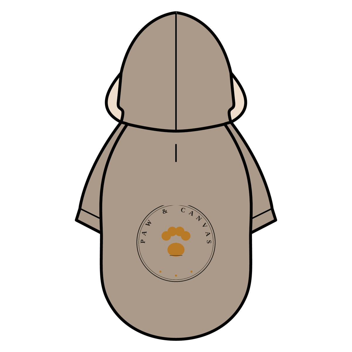 Dog parka jacket with hood, view 2