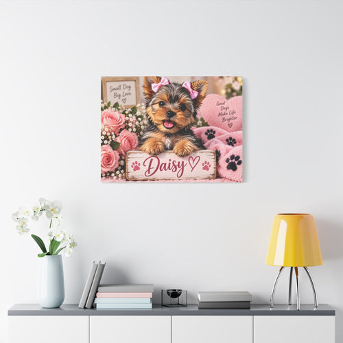 Custom pet portrait canvas wall art, view 2