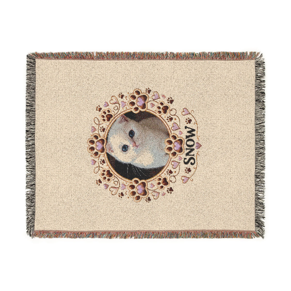 Custom woven photo blanket, view 6