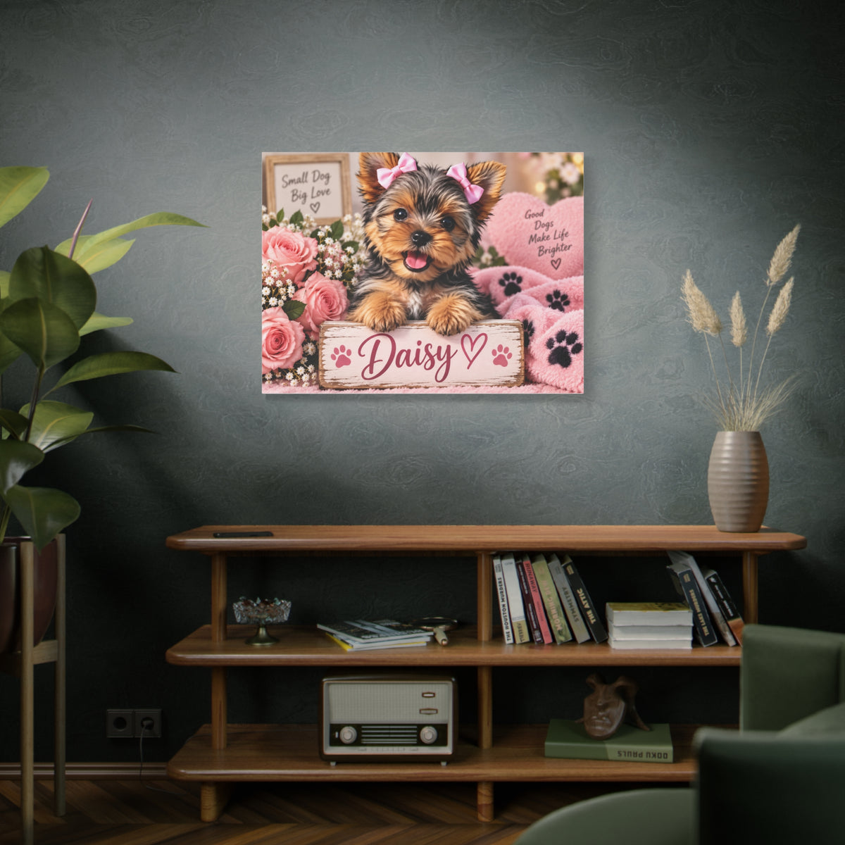 Custom pet portrait canvas wall art, view 5