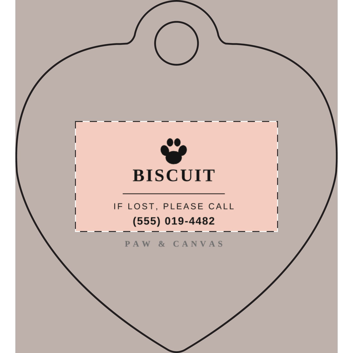Custom engraved pet ID tag, view 7
