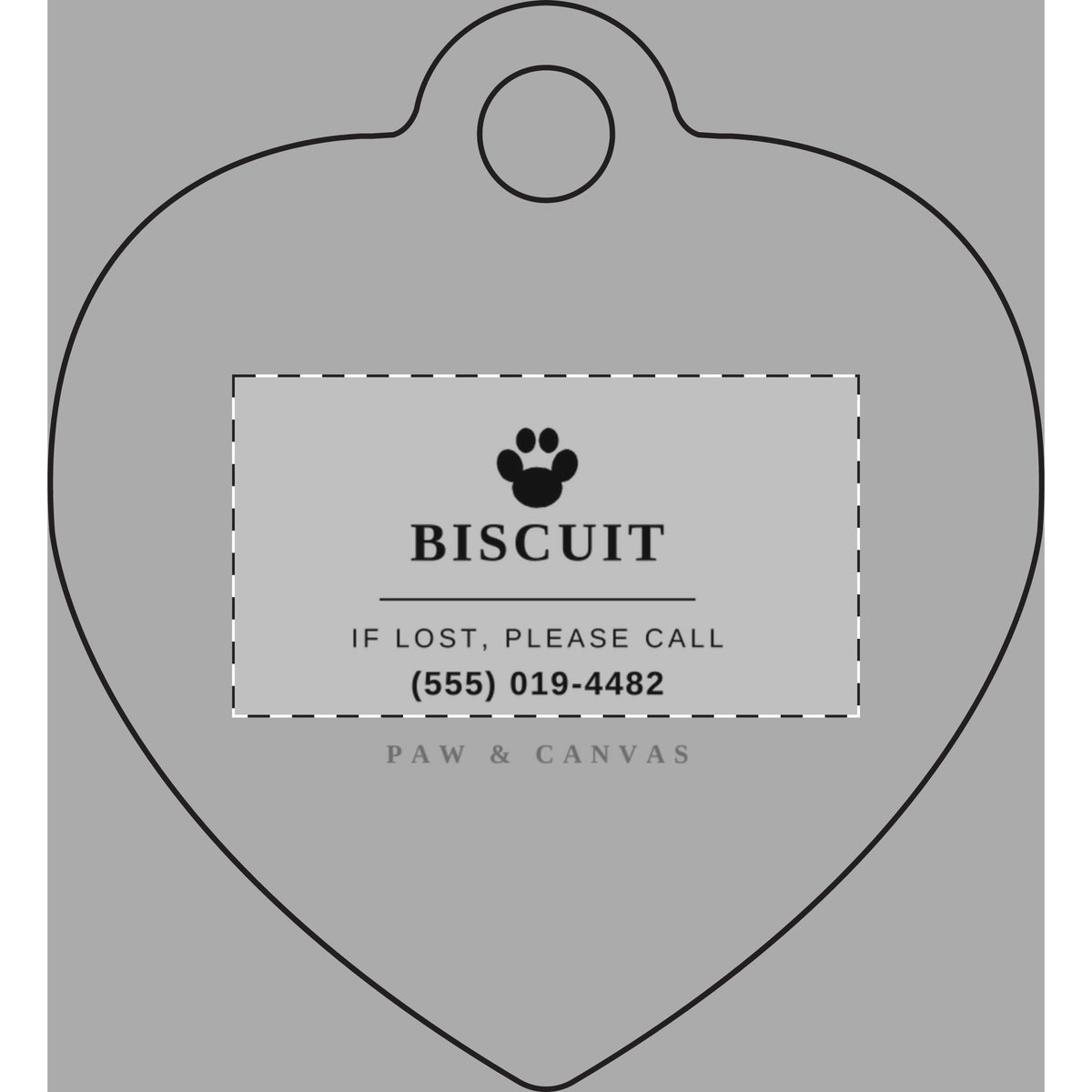 Custom engraved pet ID tag, view 8