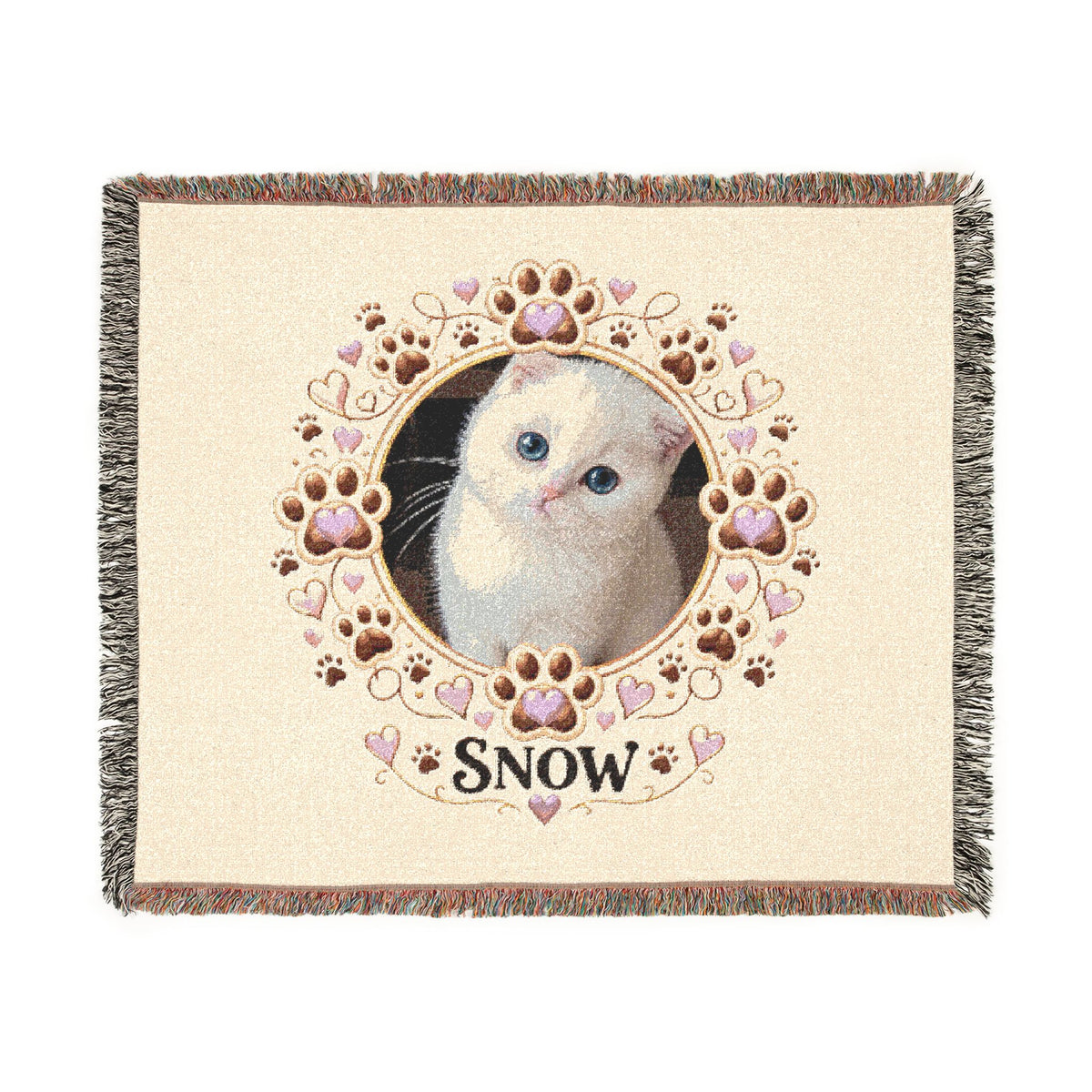 Custom woven photo blanket, view 3