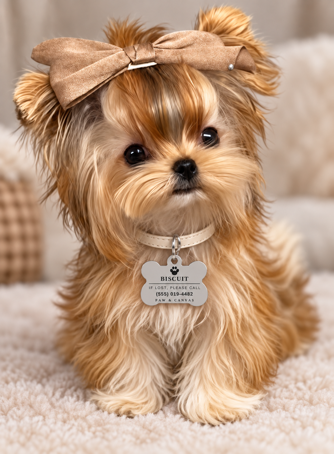 Custom engraved pet ID tag